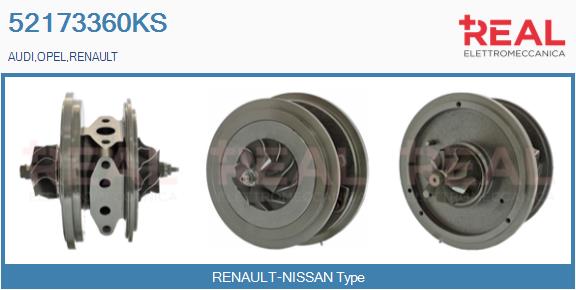 Groupe carter, turbocompresseur REAL 52173360KS