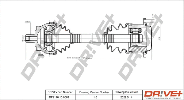 Arbre de transmission Dr!ve+ DP2110.10.0069