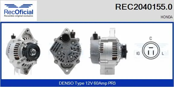 Alternateur RECOFICIAL REC2040155.0