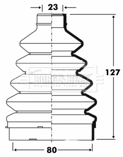 Jeu de joints-soufflets, arbre de commande BORG & BECK BCB6099
