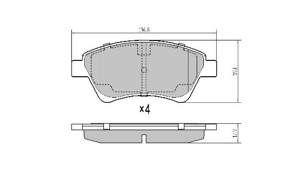 Kit de plaquettes de frein, frein à disque FREMAX FBP-1281