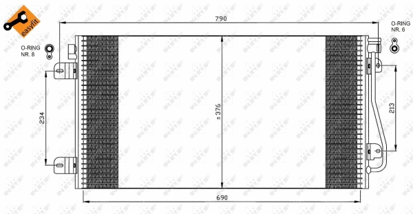 Condenseur, climatisation NRF 35484