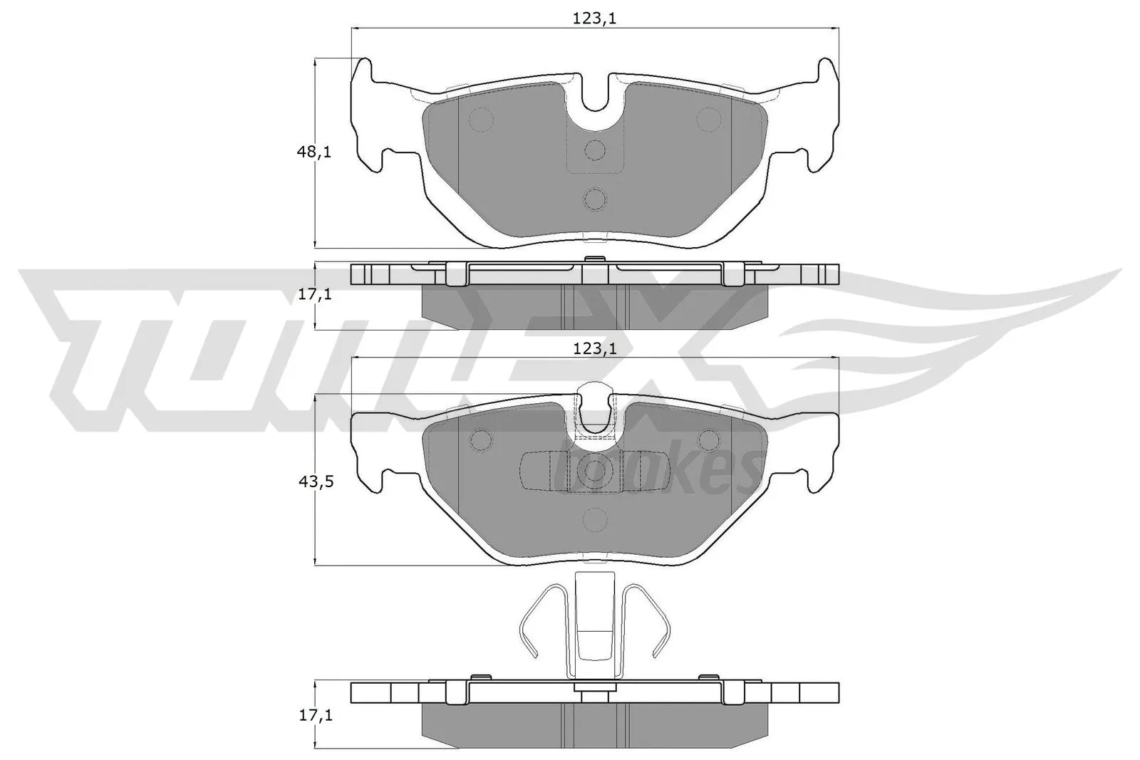 Kit de plaquettes de frein, frein à disque TOMEX Brakes TX 14-36