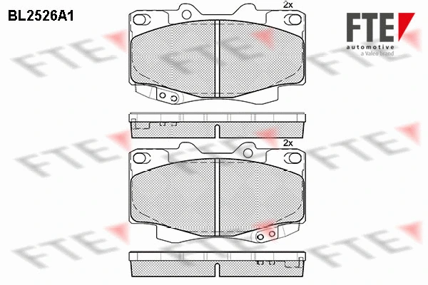 Kit de plaquettes de frein, frein à disque FTE 9010781