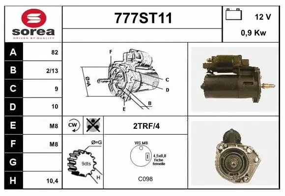 Démarreur STARTCAR 777ST11