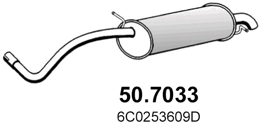 Silencieux arrière ASSO 50.7033