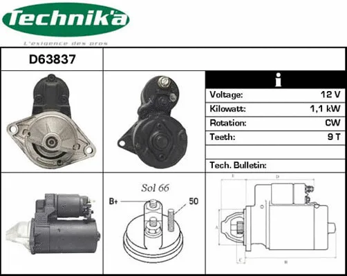 Démarreur Technika D63837