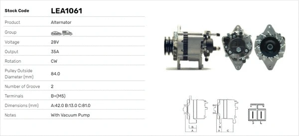 Alternateur LUSA LEA1061