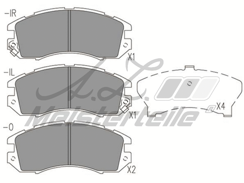 Kit de plaquettes de frein, frein à disque A.Z. Meisterteile AZMT-44-022-2425