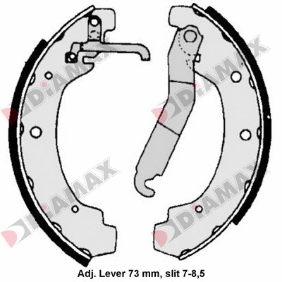 Jeu de mâchoires de frein DIAMAX N01257