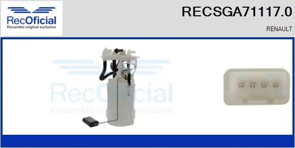unité d'alimentation de carburant RECOFICIAL RECSGA71117.0