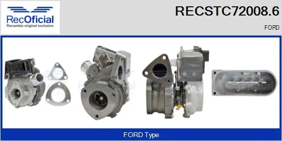 Turbocompresseur, suralimentation RECOFICIAL RECSTC72008.6