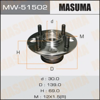 Kit de roulements de roue MASUMA MW-51502
