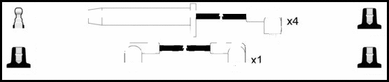 Kit de câbles d'allumage LEMARK HOES1345