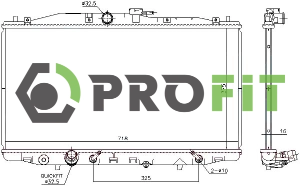 Radiateur, refroidissement du moteur PROFIT 1740-0213