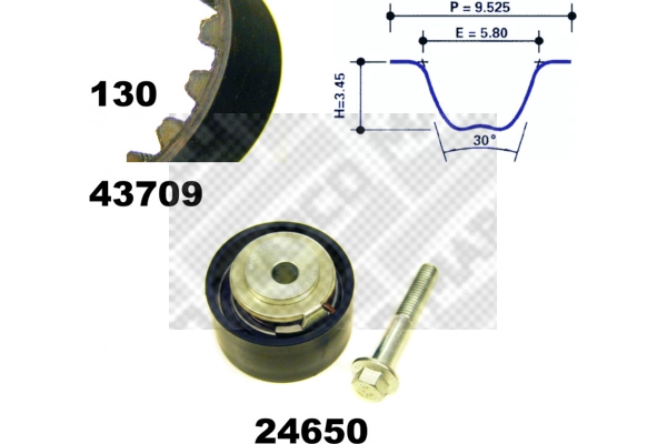 Kit de courroie crantée MAPCO 23632