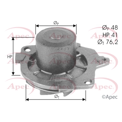 Pompe à eau, refroidissement du moteur APEC AWP1499