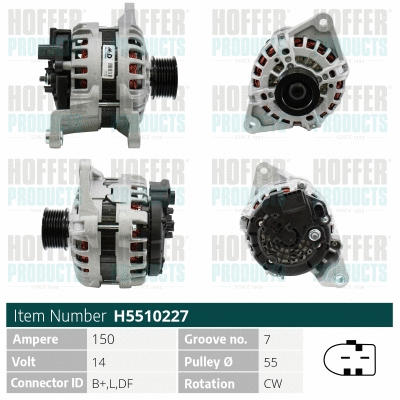 Alternateur HOFFER H5510227