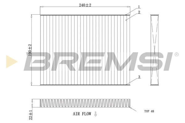 Filtre, air de l'habitacle BREMSI FC0081