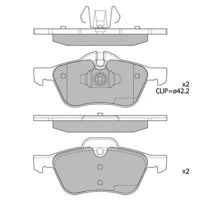 Kit de plaquettes de frein, frein à disque HAGEN GP2243