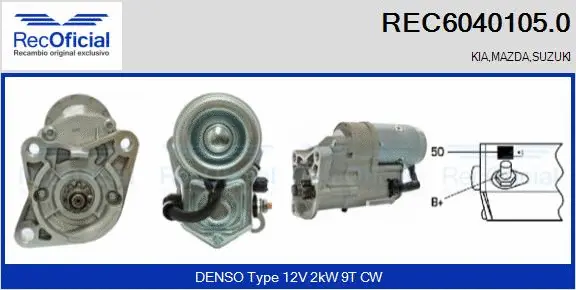 Démarreur RECOFICIAL REC6040105.0