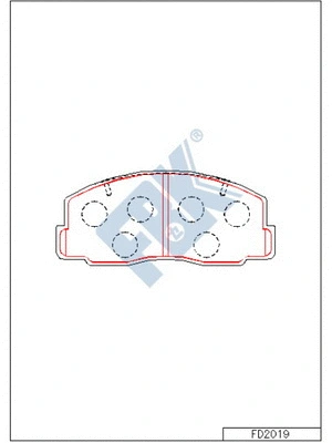 Kit de plaquettes de frein, frein à disque FBK FD2019