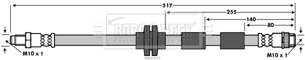 Flexible de frein BORG & BECK BBH7670