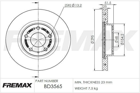 Disque de frein FREMAX BD-3565