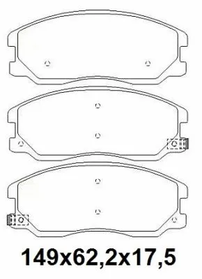 Kit de plaquettes de frein, frein à disque NAKATA NKF 1276P