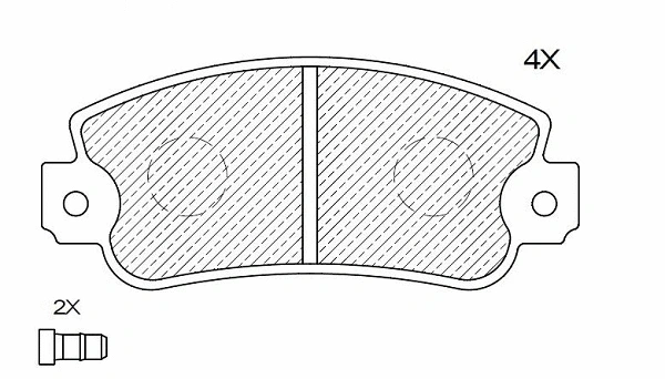 Kit de plaquettes de frein, frein à disque KLAXCAR FRANCE 24265z