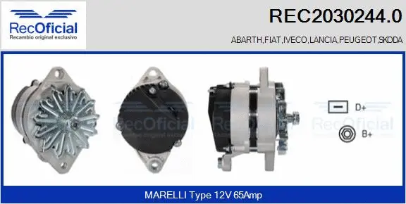 Alternateur RECOFICIAL REC2030244.0