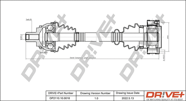 Arbre de transmission Dr!ve+ DP2110.10.0018