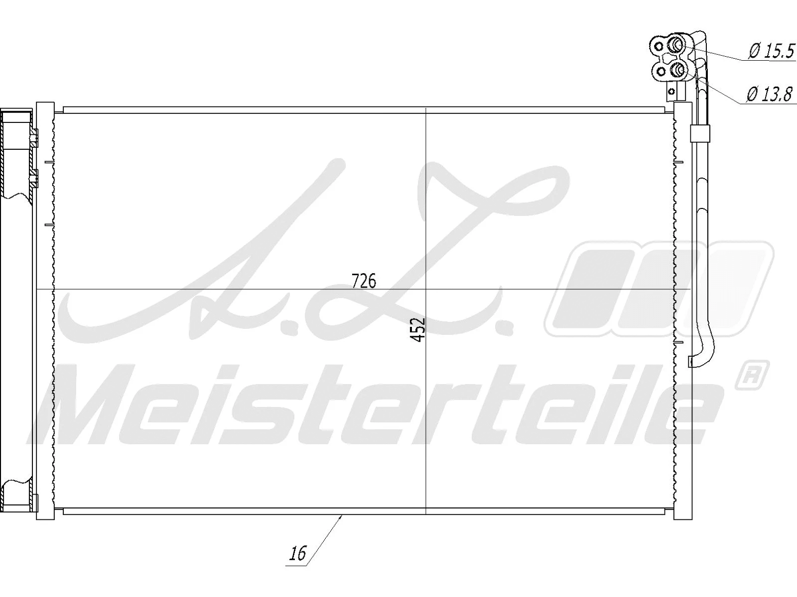 Condenseur, climatisation A.Z. Meisterteile AZMT-45-030-1456