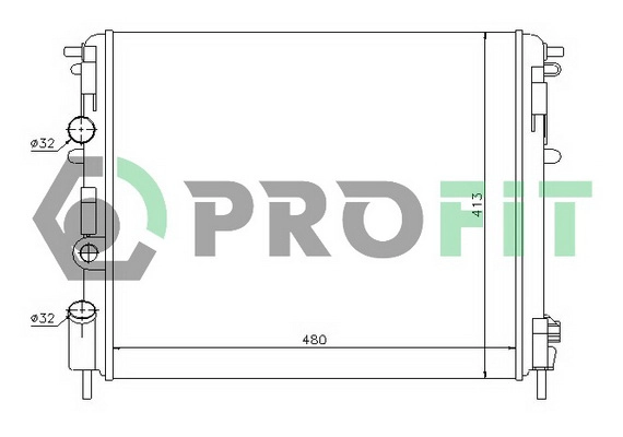 Radiateur, refroidissement du moteur PROFIT PR 6037N3