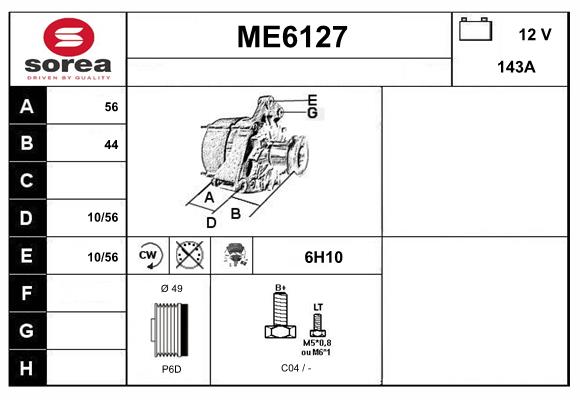 Alternateur SERA ME6127