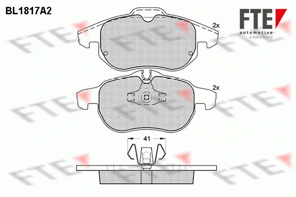 Kit de plaquettes de frein, frein à disque FTE 9010395