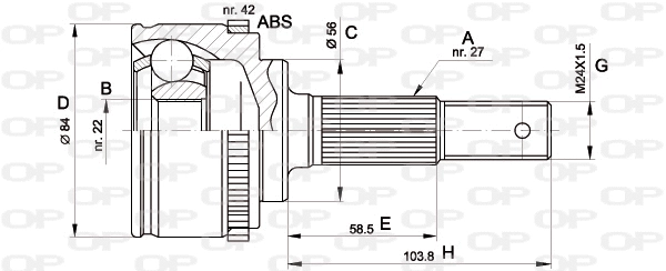 Jeu de joints, arbre de transmission OPEN PARTS CVJ5165.10