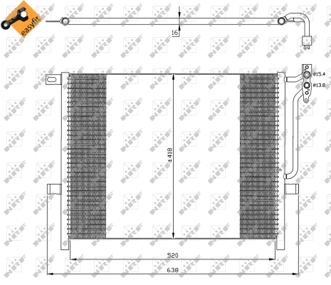 Condenseur, climatisation NRF 35589