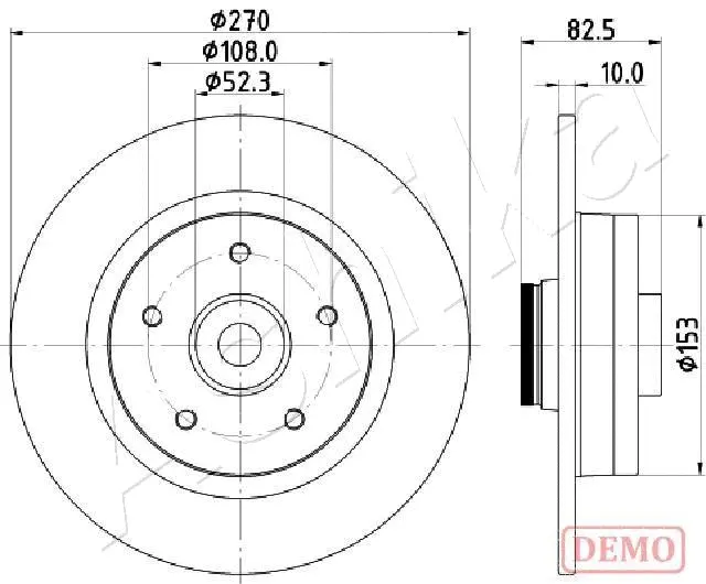 Disque de frein ASHIKA 61-00-0710C