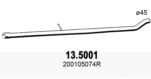 Tuyau d'échappement ASSO 13.5001