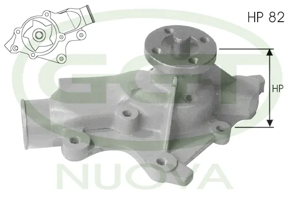 Pompe à eau, refroidissement du moteur GGT PA11120