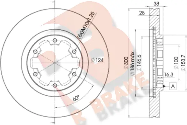 Disque de frein R BRAKE 78RBD22772
