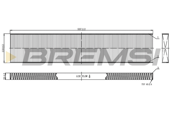 Filtre, air de l'habitacle BREMSI FC0960C
