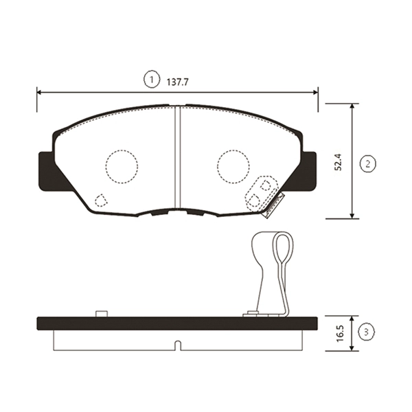 Kit de plaquettes de frein, frein à disque CTR GK0351