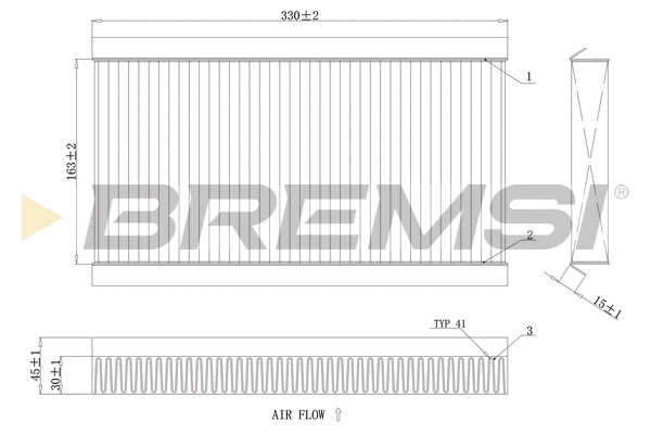 Filtre, air de l'habitacle BREMSI FC0090A