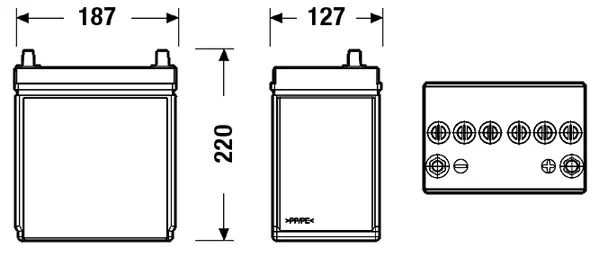 Batterie de démarrage CENTRA CB356