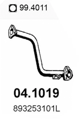 Tuyau d'échappement ASSO 04.1019