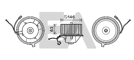 Moteur électrique, pulseur d'air habitacle EACLIMA 42A77006