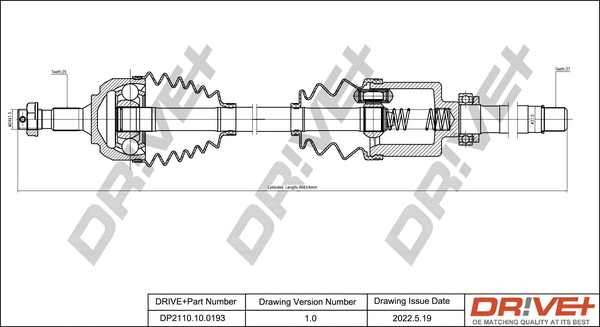 Arbre de transmission Dr!ve+ DP2110.10.0193