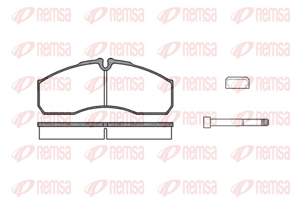 Kit de plaquettes de frein, frein à disque REMSA 0651.86